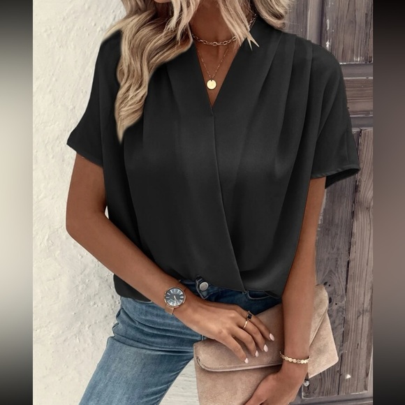 Boho batwing sleeve wrap blouse - Picture 1 of 11